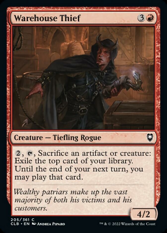 Warehouse Thief [Commander Legends: Battle for Baldur's Gate] | Good Games Cannington