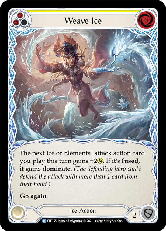 Weave Ice (Yellow) [ELE155] (Tales of Aria)  1st Edition Rainbow Foil | Good Games Cannington