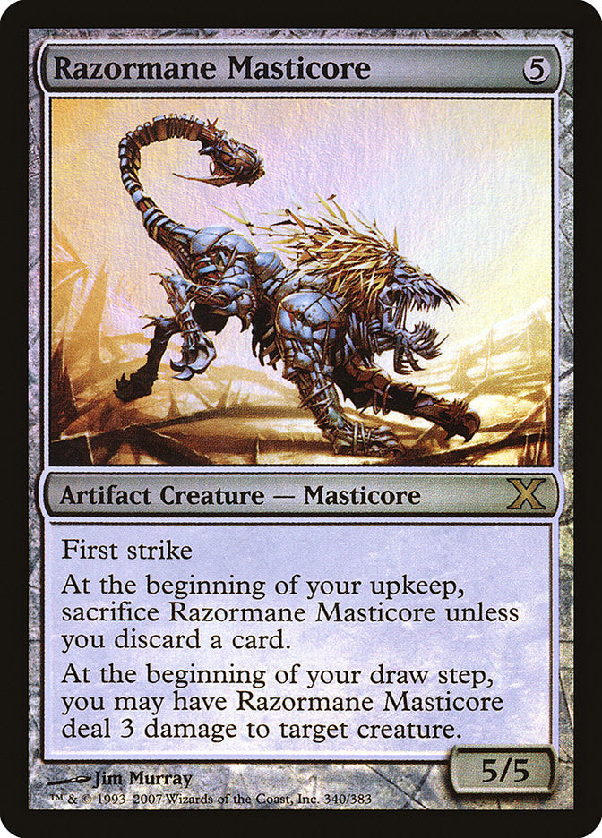 Razormane Masticore (Premium Foil) [Tenth Edition] | Good Games Cannington