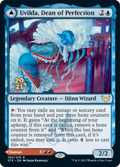 Uvilda, Dean of Perfection // Nassari, Dean of Expression [Strixhaven: School of Mages Prerelease Promos] | Good Games Cannington