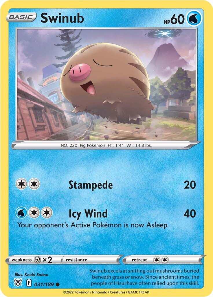 Swinub (031/189) [Sword & Shield: Astral Radiance] | Good Games Cannington