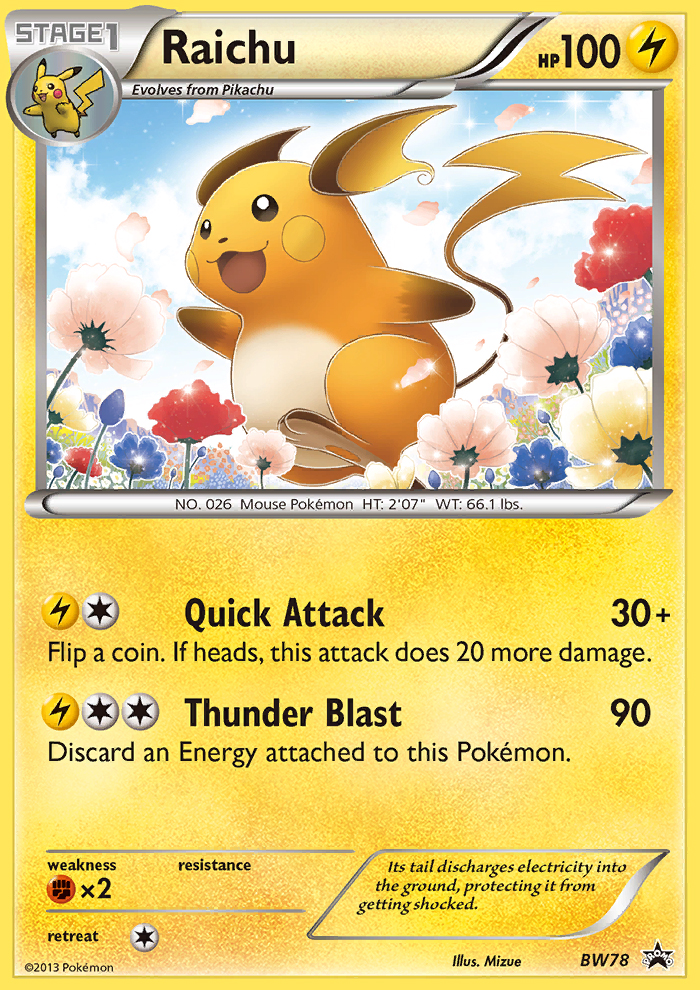 Raichu (BW78) [Black & White: Black Star Promos] | Good Games Cannington