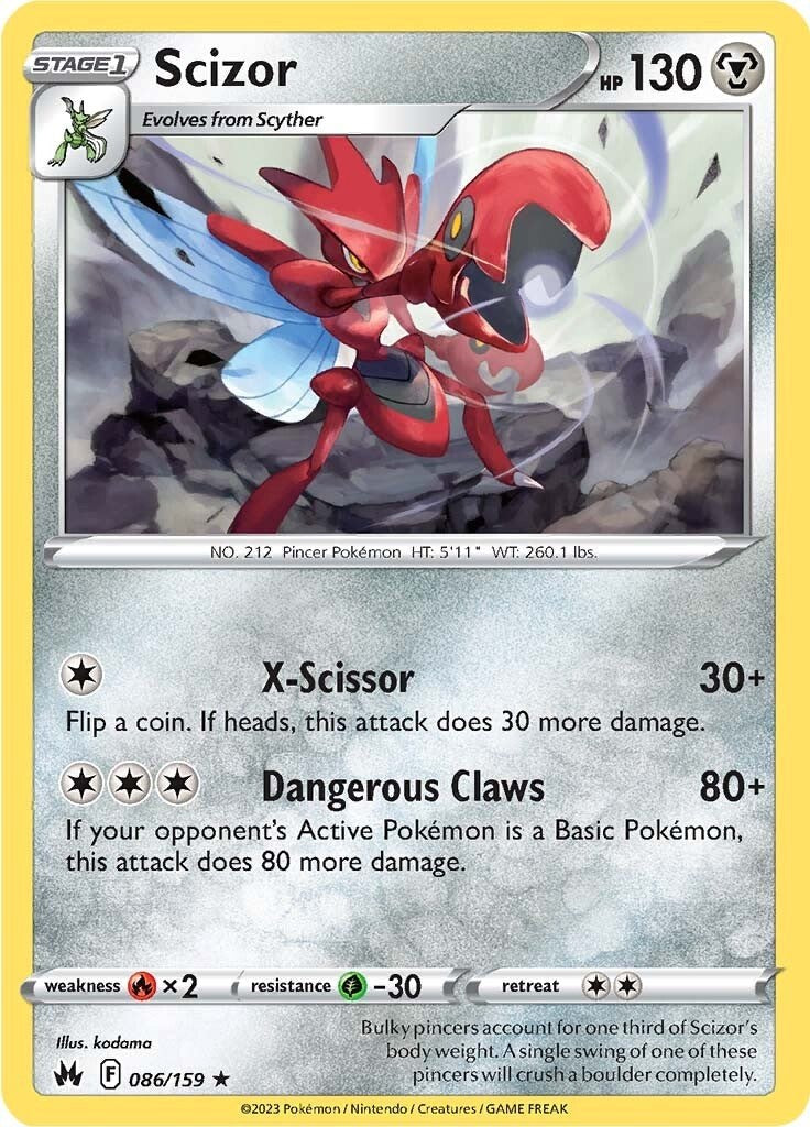 Scizor (086/159) [Sword & Shield: Crown Zenith] | Good Games Cannington