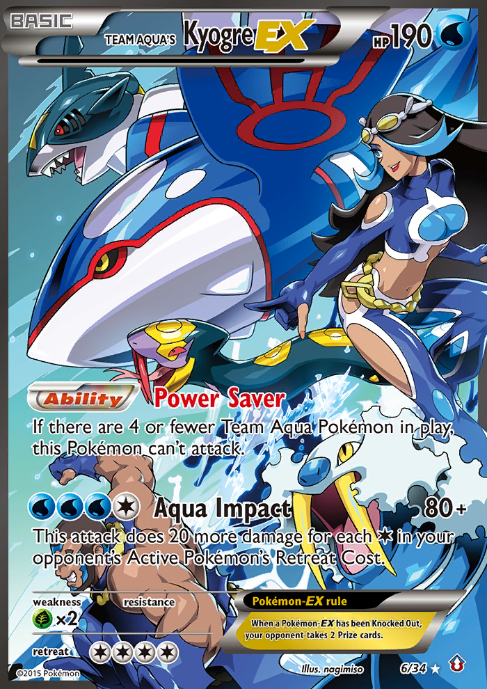 Team Aqua's Kyogre EX (6/34) [XY: Double Crisis] | Good Games Cannington