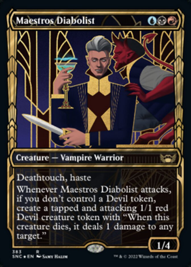 Maestros Diabolist (Showcase Golden Age Gilded Foil) [Streets of New Capenna] | Good Games Cannington