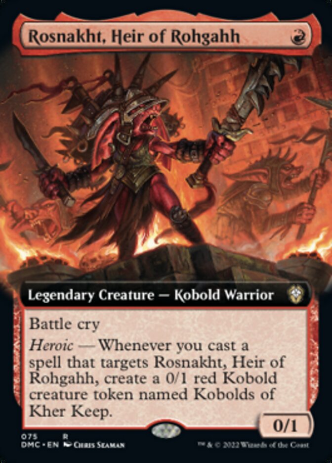 Rosnakht, Heir of Rohgahh (Extended Art) [Dominaria United Commander] | Good Games Cannington