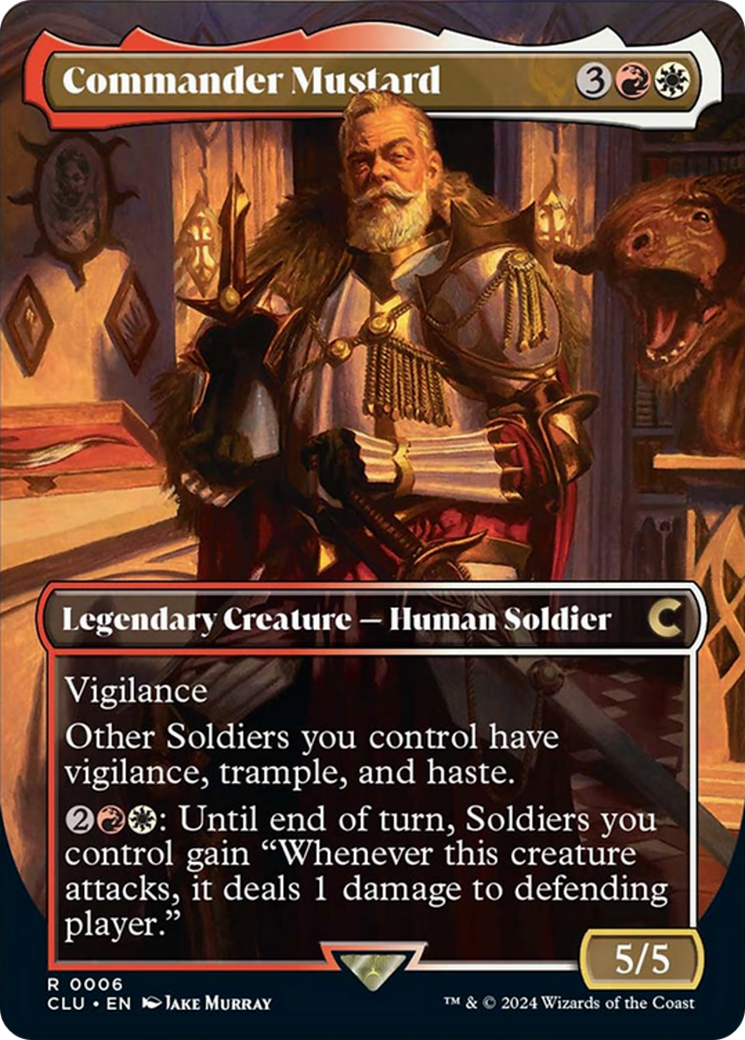 Commander Mustard (Borderless) [Ravnica: Clue Edition] | Good Games Cannington