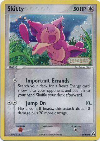 Skitty (64/92) (Stamped) [EX: Legend Maker] | Good Games Cannington
