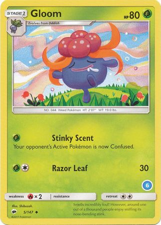 Gloom (5/147) (Deck Exclusive #6) [Sun & Moon: Trainer Kit - Alolan Ninetales] | Good Games Cannington