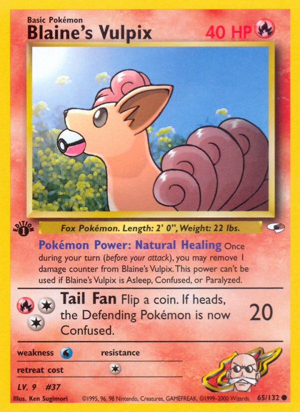 Blaine's Vulpix (65/132) [Gym Heroes 1st Edition] | Good Games Cannington