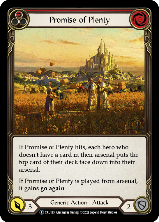 Promise of Plenty (Red) [U-CRU183] Unlimited Normal | Good Games Cannington