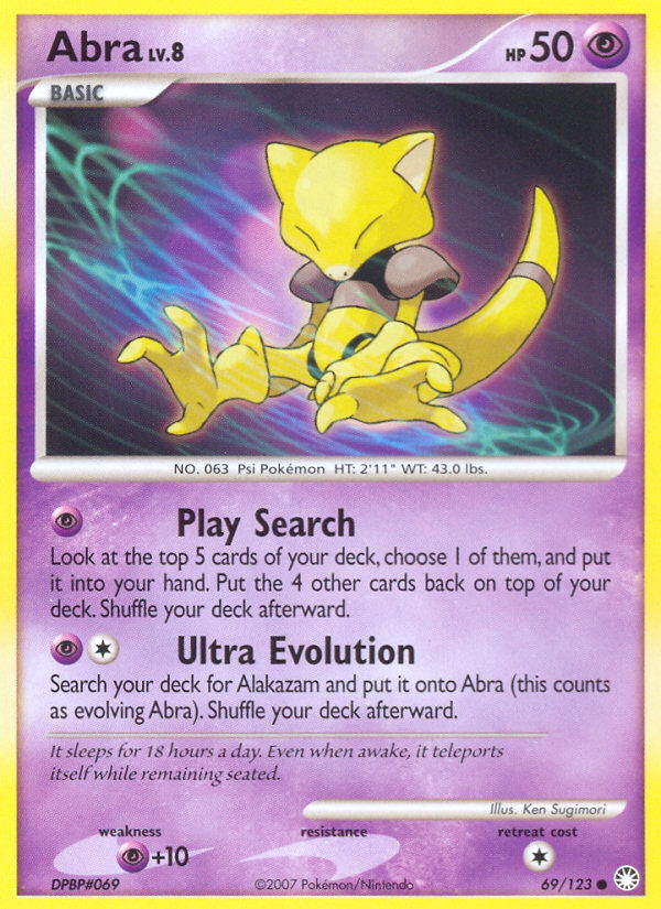 Abra (69/123) [Diamond & Pearl: Mysterious Treasures] | Good Games Cannington