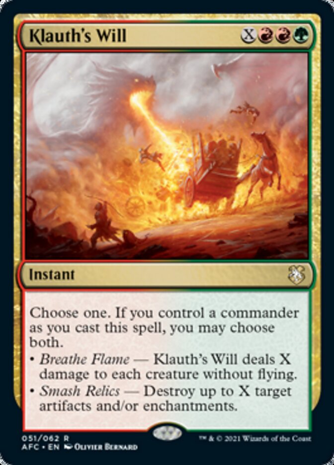 Klauth's Will [Dungeons & Dragons: Adventures in the Forgotten Realms Commander] | Good Games Cannington