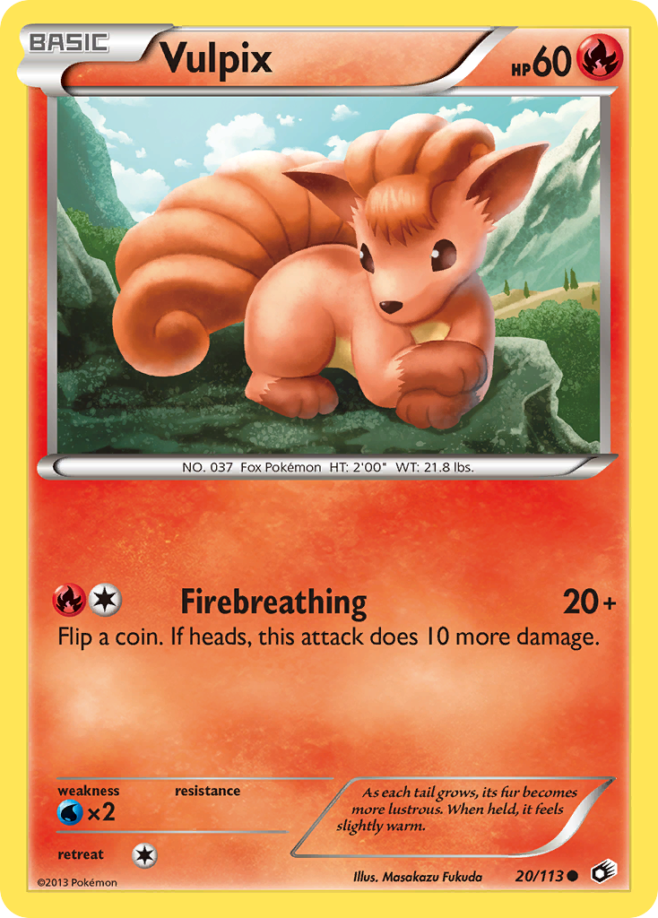 Vulpix (20/113) [Black & White: Legendary Treasures] | Good Games Cannington