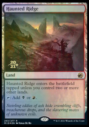 Haunted Ridge [Innistrad: Midnight Hunt Prerelease Promos] | Good Games Cannington