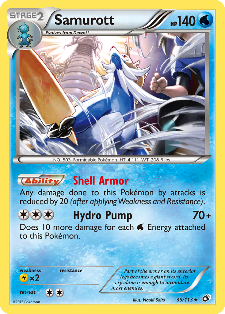 Samurott (39/113) [Black & White: Legendary Treasures] | Good Games Cannington