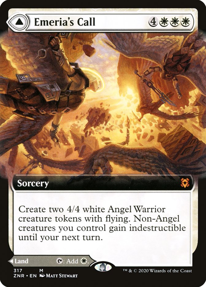 Emeria's Call // Emeria, Shattered Skyclave (Extended Art) [Zendikar Rising] | Good Games Cannington