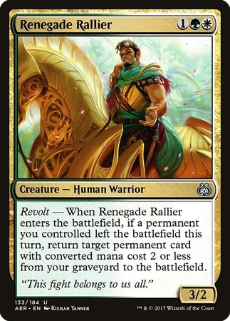 Renegade Rallier [Aether Revolt] | Good Games Cannington