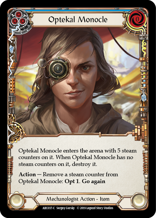 Optekal Monocle [ARC037-C] 1st Edition Rainbow Foil | Good Games Cannington