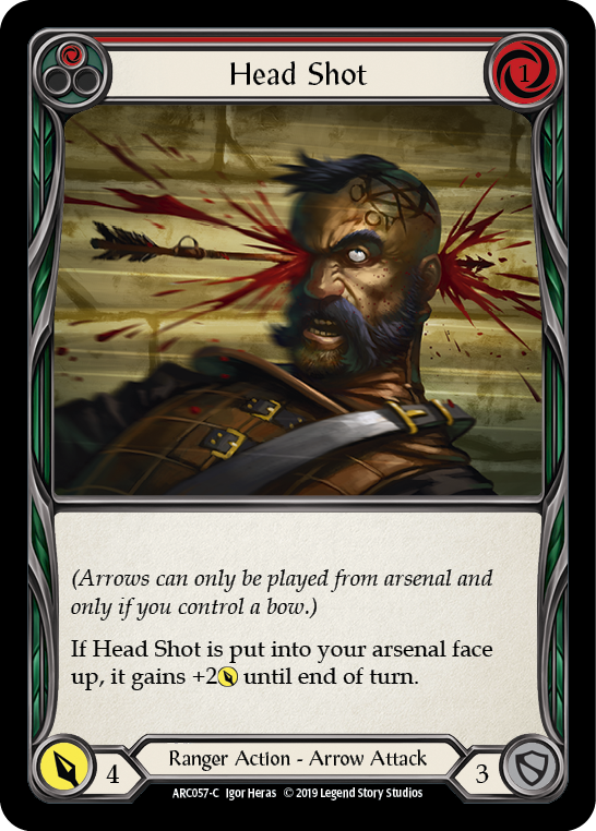 Head Shot (Red) [ARC057-C] 1st Edition Rainbow Foil | Good Games Cannington