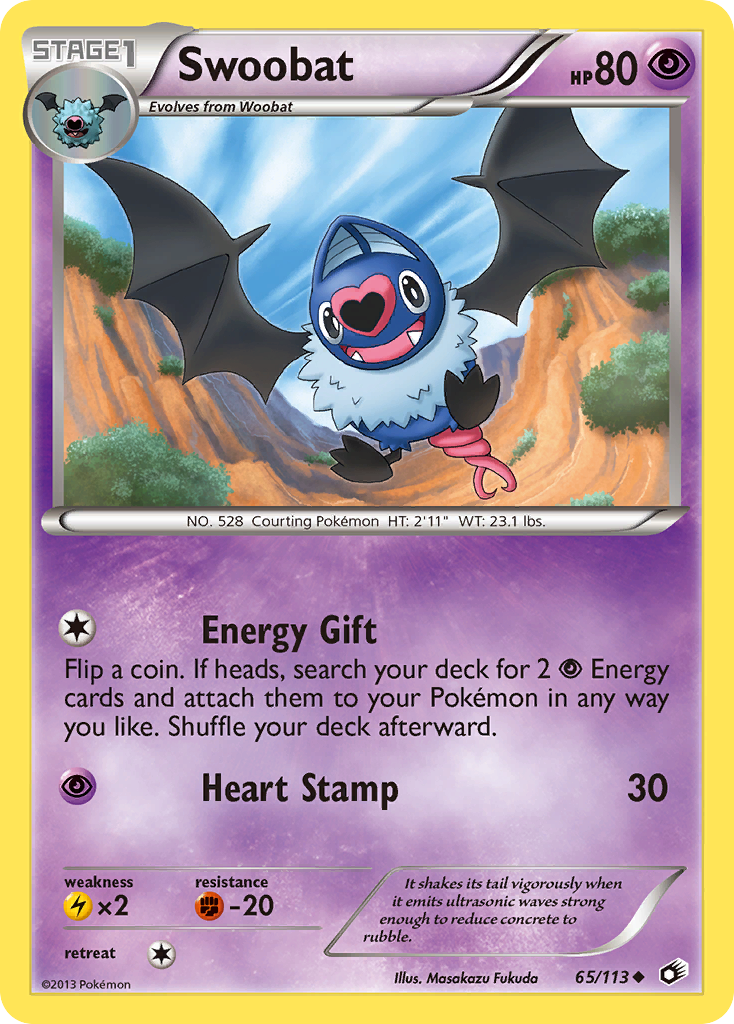 Swoobat (65/113) [Black & White: Legendary Treasures] | Good Games Cannington