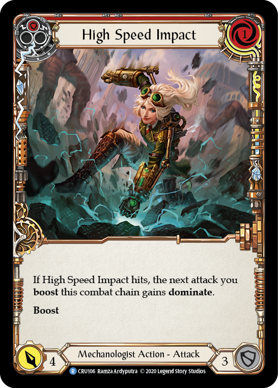 High Speed Impact (Red) [CRU106] 1st Edition Rainbow Foil | Good Games Cannington