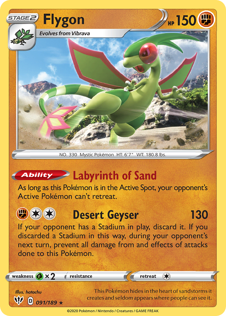 Flygon (091/189) [Sword & Shield: Darkness Ablaze] | Good Games Cannington