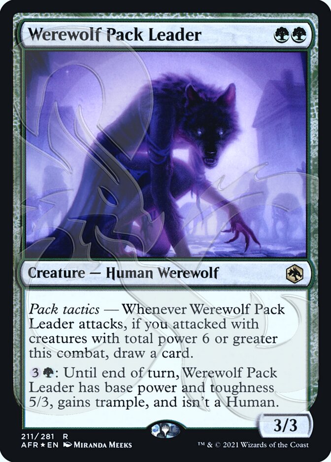 Werewolf Pack Leader (Ampersand Promo) [Dungeons & Dragons: Adventures in the Forgotten Realms Promos] | Good Games Cannington