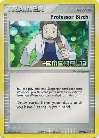Professor Birch (82/106) (Stamped) [EX: Emerald] | Good Games Cannington