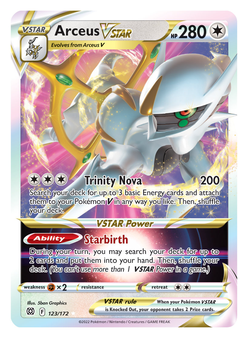 Arceus VSTAR (123/172) (Jumbo Card) [Sword & Shield: Brilliant Stars] | Good Games Cannington