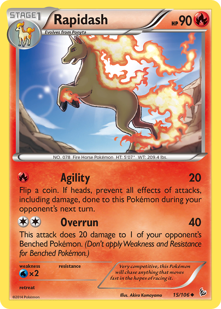 Rapidash (15/106) [XY: Flashfire] | Good Games Cannington