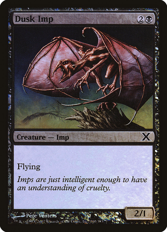 Dusk Imp (Premium Foil) [Tenth Edition] | Good Games Cannington