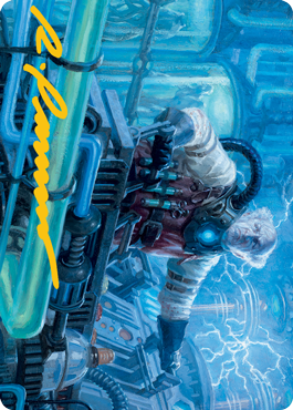 Ludevic, Necrogenius Art Card (Gold-Stamped Signature) [Innistrad: Midnight Hunt Art Series] | Good Games Cannington