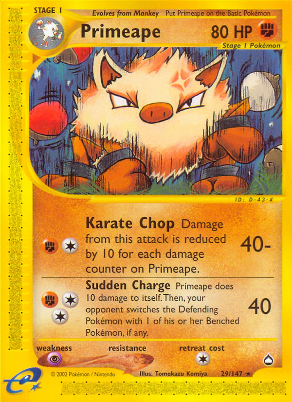 Primeape (29/147) [Aquapolis] | Good Games Cannington