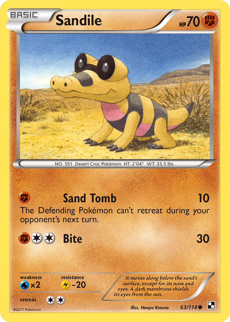 Sandile (63/114) [Black & White: Base Set] | Good Games Cannington