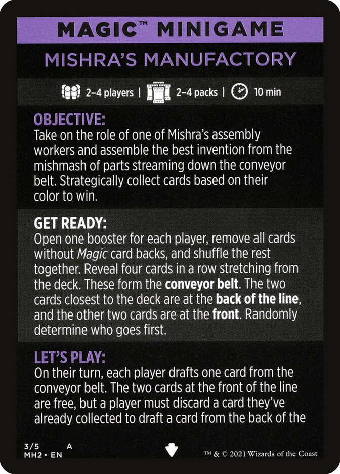 Mishra's Manufactory (Magic Minigame) [Modern Horizons 2 Minigame] | Good Games Cannington