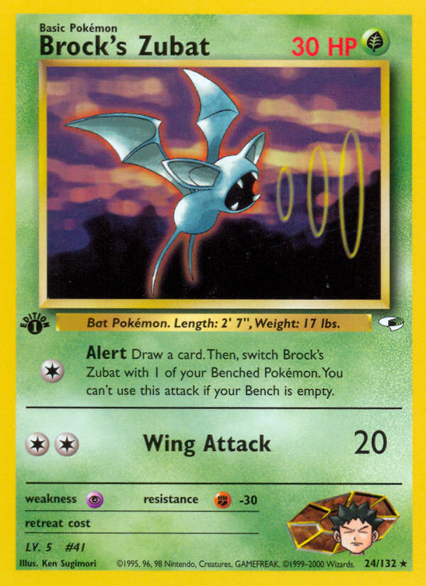 Brock's Zubat (24/132) [Gym Heroes 1st Edition] | Good Games Cannington
