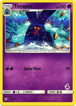 Toxapex (97/236) (Mewtwo Deck) [Battle Academy 2020] | Good Games Cannington