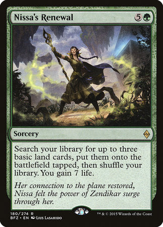 Nissa's Renewal [Battle for Zendikar] | Good Games Cannington