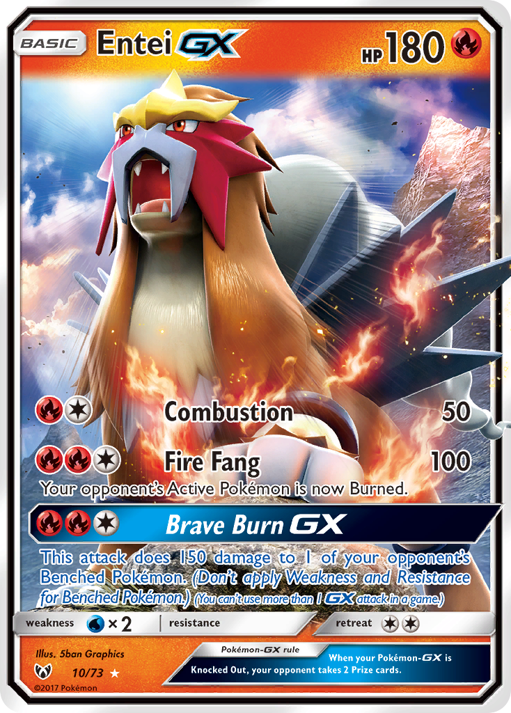 Entei GX (10/73) [Sun & Moon: Shining Legends] | Good Games Cannington
