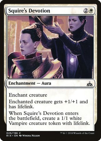 Squire's Devotion [Rivals of Ixalan] | Good Games Cannington