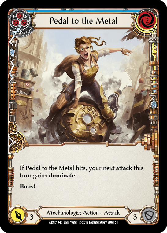 Pedal to the Metal (Blue) [ARC013-R] 1st Edition Rainbow Foil | Good Games Cannington