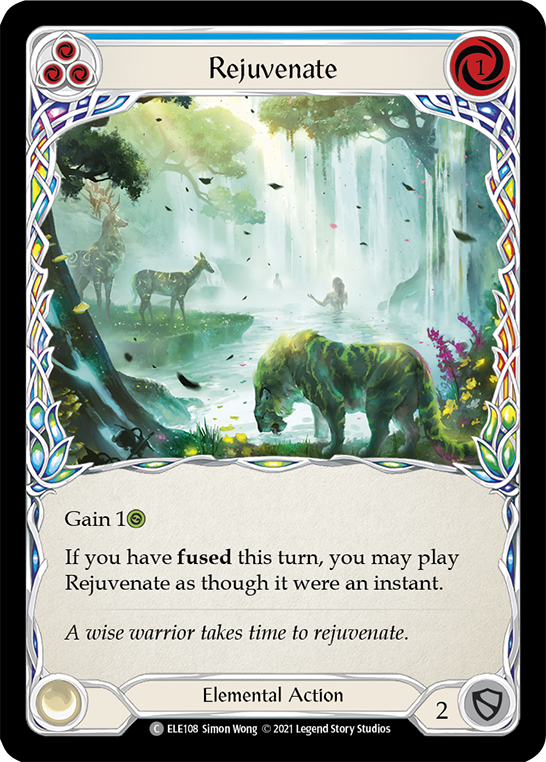 Rejuvenate (Blue) [ELE108] (Tales of Aria)  1st Edition Normal | Good Games Cannington