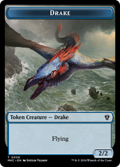 Drake // Cat Double-Sided Token [Murders at Karlov Manor Commander Tokens] | Good Games Cannington