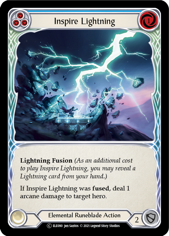 Inspire Lightning (Blue) [U-ELE090] Unlimited Rainbow Foil | Good Games Cannington