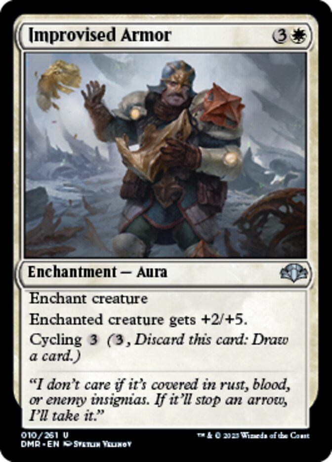 Improvised Armor [Dominaria Remastered] | Good Games Cannington