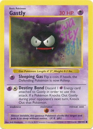 Gastly (50/102) [Base Set Shadowless Unlimited] | Good Games Cannington