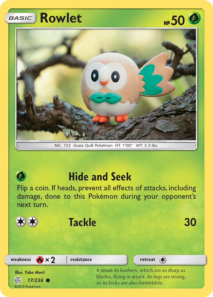 Rowlet (17/236) [Sun & Moon: Cosmic Eclipse] | Good Games Cannington