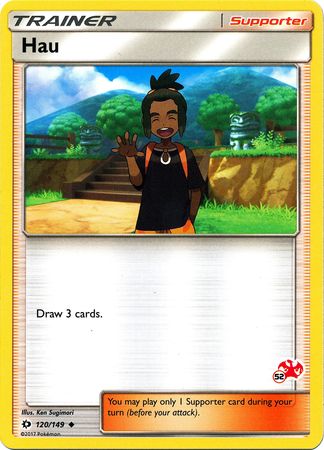 Hau (120/149) (Charizard Stamp #52) [Battle Academy 2020] | Good Games Cannington