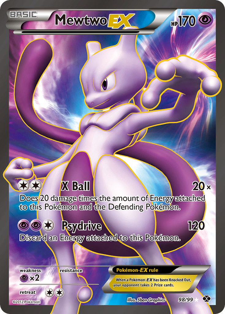 Mewtwo EX (98/99) [Black & White: Next Destinies] | Good Games Cannington